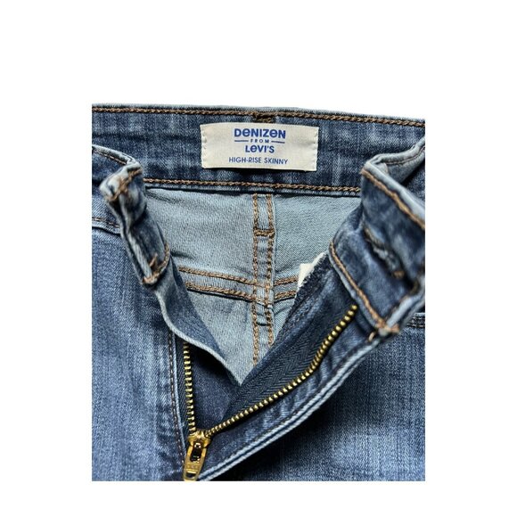 Vintage****LEVI'S***DENIZEN HIGH RISE SKINNY FIT WOMENS BLUE JEANS Size 4S 27X28 - Picture 6 of 9